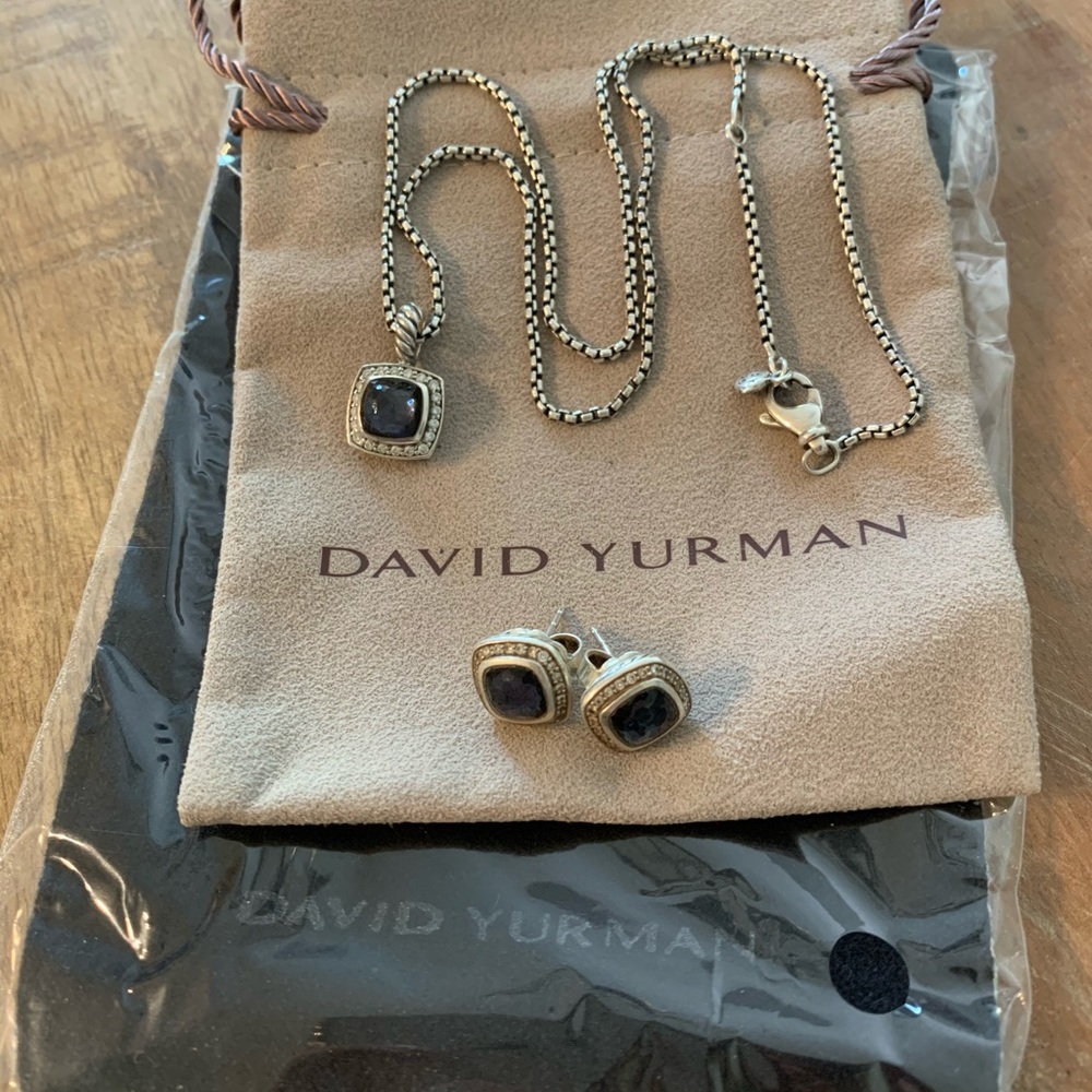 David Yurman Pendant Necklace & Earrings